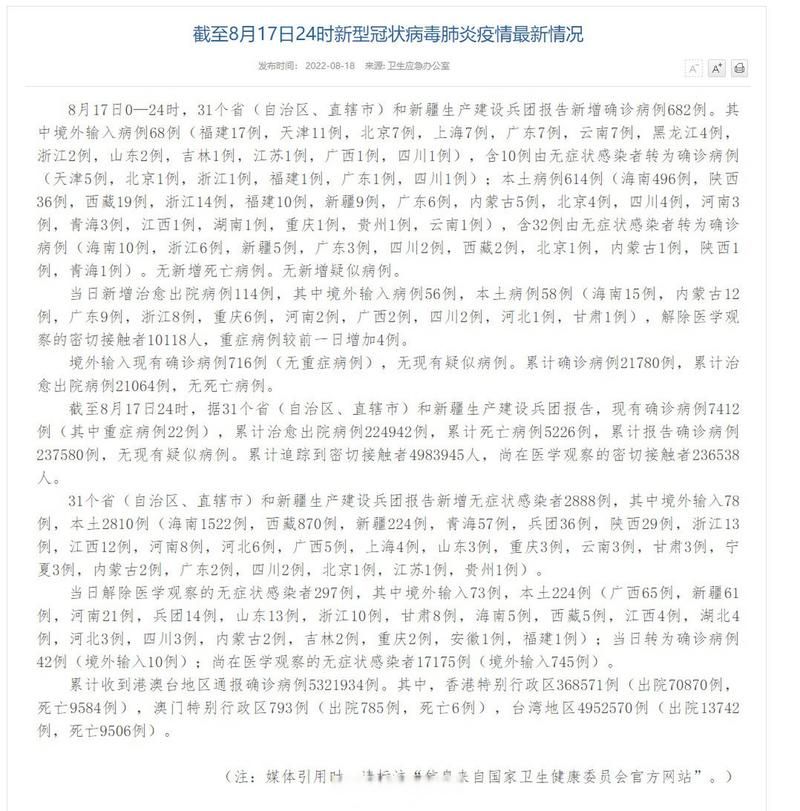 31省份近3天新增17例核酸阳性/31省区市连续3天新增确诊超100例