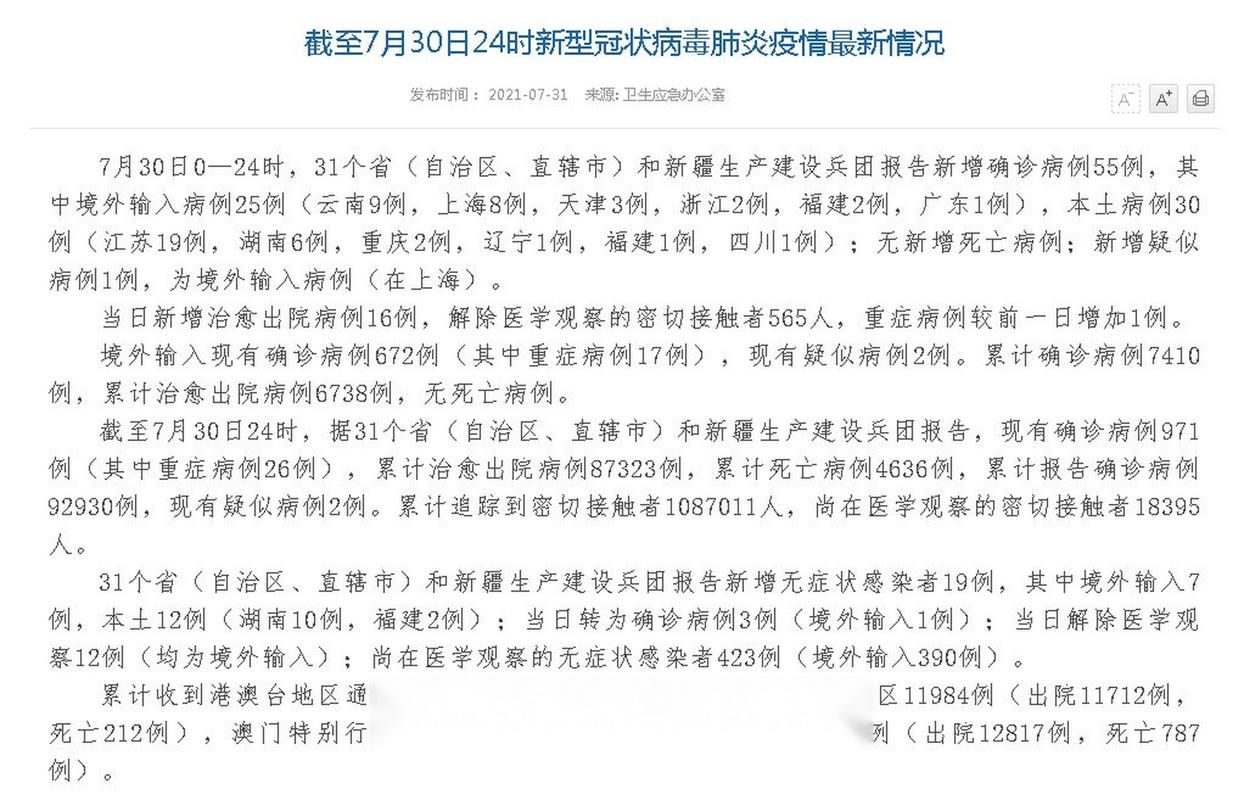 31省新增确诊15例含本土22例_31省新增确诊33例本土19例