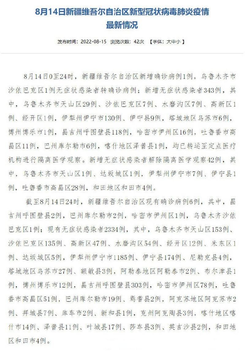 【新疆维吾尔自治区塔城地区阳性感染者已回落17地_新疆塔城地区最新疫情】