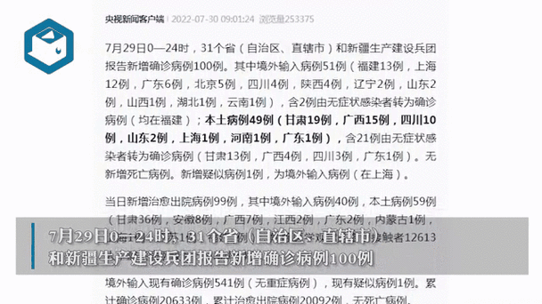 【10地新增29例核酸阳性涉8省市_31省新增19】