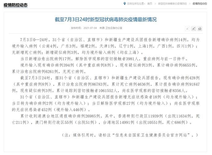 31省市新增30例均为境外输入/31省份新增21例 均为境外输入