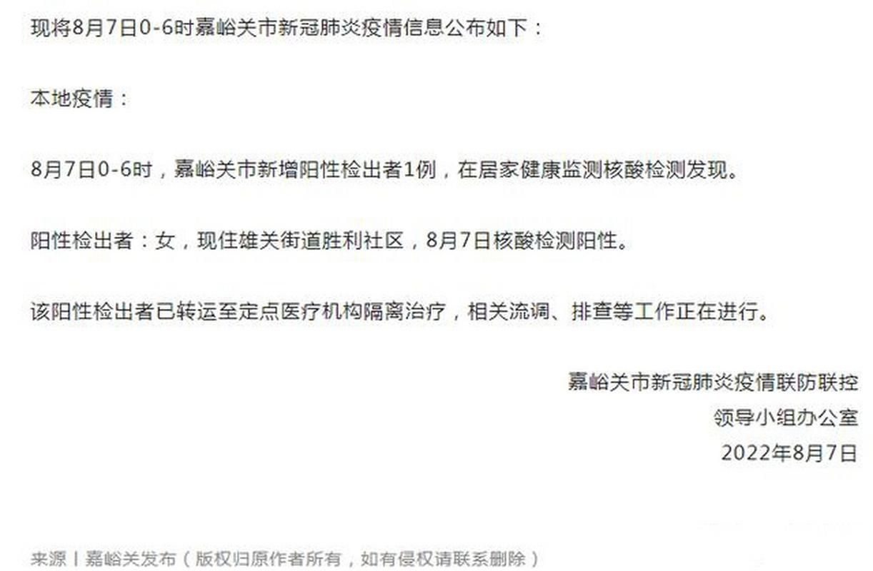 甘肃省嘉峪关市各地区疫情等级(甘肃省嘉峪关市防控疫情最新规定)