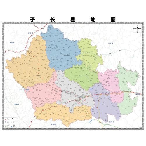 陕西延安子长各地区疫情等级/延安子长县地图
