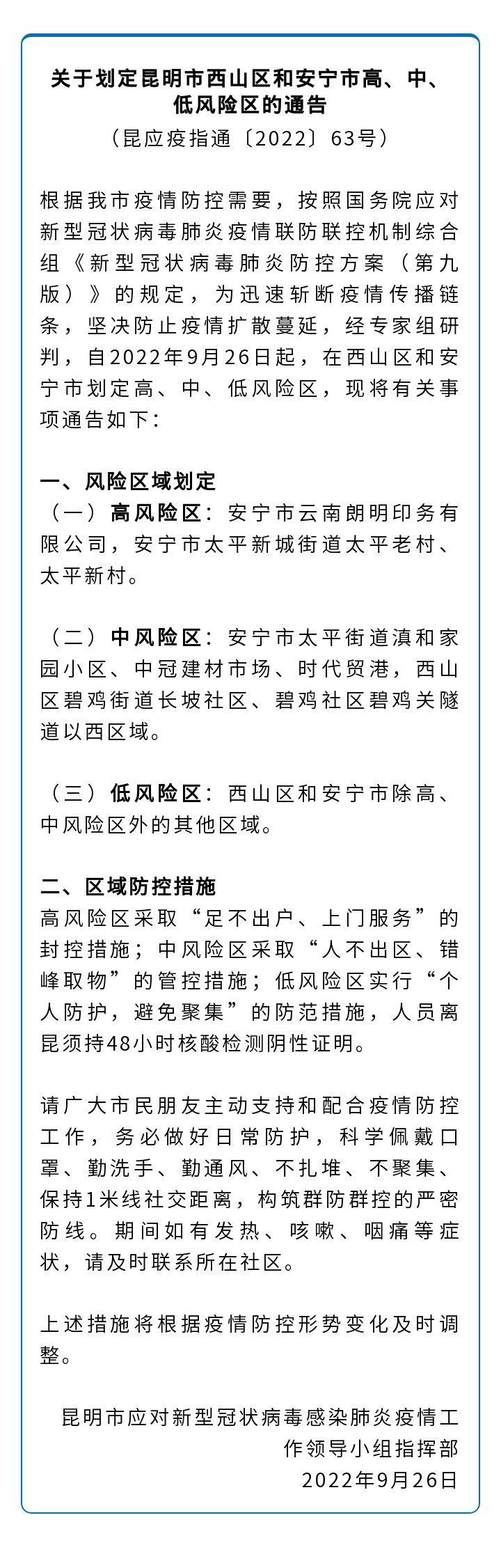 安宁市疫情怎么查风险地区/安宁疫情轨迹